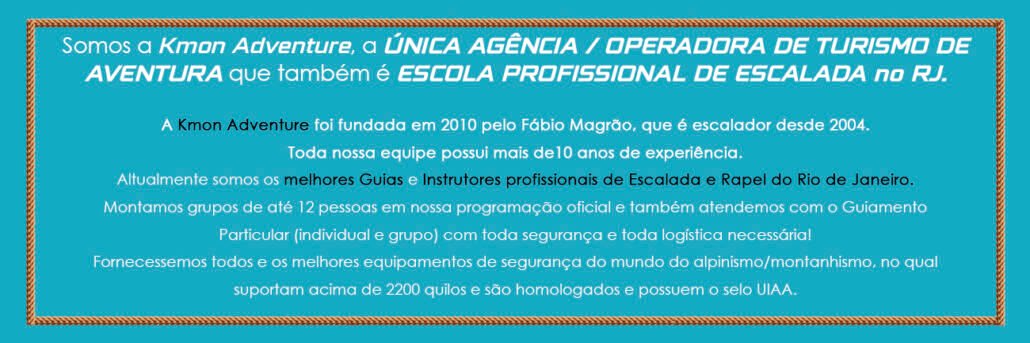 @kmonadventure - Guias e Instrutores profissionais de rapel e escalada do Rio de Janeiro